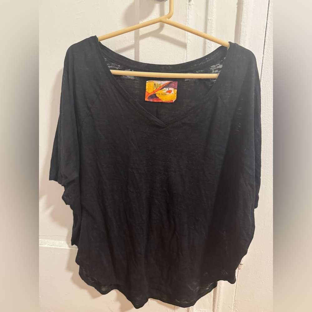 Nation ltd one size dolman sleeve burnout tshirt